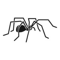 Dark spider icon, simple style vector