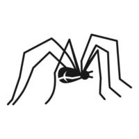 Spooky spider icon, simple style vector