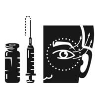 Syringe lifting icon, simple style vector