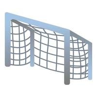 Kid playground soccer gate icon, cartoon style vector