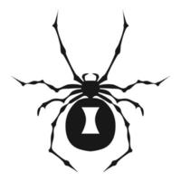 Fear spider icon, simple style vector