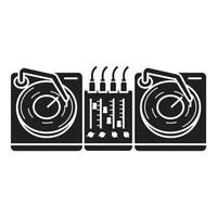 Dj desk icon, simple style vector