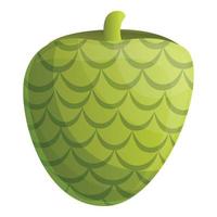 Tropical soursop icon, cartoon style vector