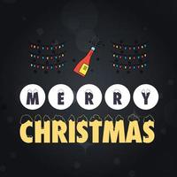 Christmas card design with elegant design and dark background vector