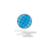 Flat Globe Icon Vector