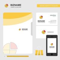 Pie chart Business Logo File Cover Visiting Card and Mobile App Design Vector Illustration