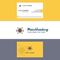 Beautiful Processor Logo and business card vertical Design Vector