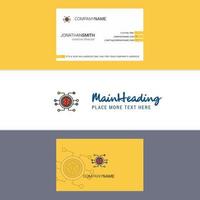 Beautiful Processor Logo and business card vertical Design Vector