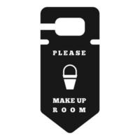 Make up room tag icon, simple style vector