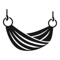 Beach hammock icon, simple style vector