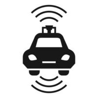 icono de coche sin conductor, estilo simple vector