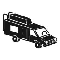 icono de autocaravana, estilo simple vector