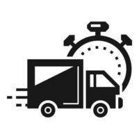 Fast parcel delivery icon, simple style vector