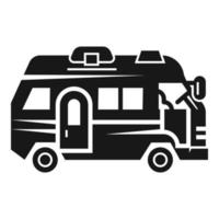 Vacation motorhome icon, simple style vector