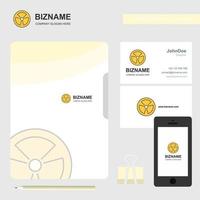 Fan Business Logo File Cover Visiting Card and Mobile App Design Vector Illustration