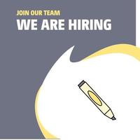 Join Our Team Busienss Company Marker We Are Hiring Poster Callout Design Vector background