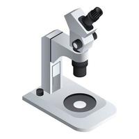 Microscope icon, isometric style vector