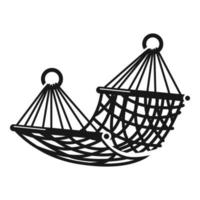 Tropical hammock icon, simple style vector