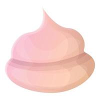 Dessert meringue icon, cartoon style vector