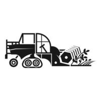 Agriculture combine icon, simple style vector