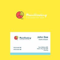 Pie chart logo Design with business card template Elegant corporate identity Vector