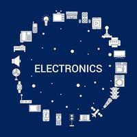 Creative Electronics icon Background vector