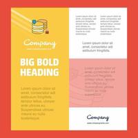 Database Business Company Poster Template with place for text and images vector background