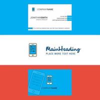 Beautiful Mobile setting Logo and business card vertical Design Vector