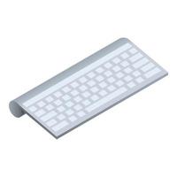 Pc keyboard icon, isometric style vector