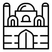Mosque icon, outline style vector