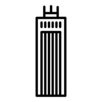 Metropolis building icon, outline style vector