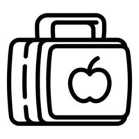 Trendy lunchbox icon, outline style vector