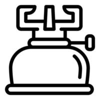 Camp gas lamp icon, outline style vector