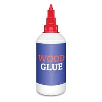 Wood glue icon, realistic style vector