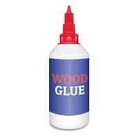 Wood glue icon, realistic style vector