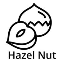 Hazel nut icon, outline style vector