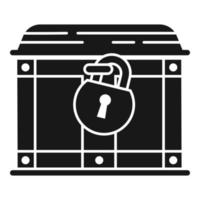 Dower chest icon, simple style vector