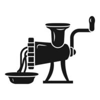 Meat grinder icon, simple style vector