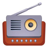 Antenna radio icon, cartoon style vector