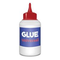 Universal glue icon, realistic style vector