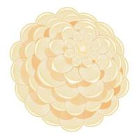 White camellia icon, cartoon style vector