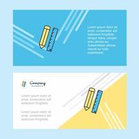 Pencil and scale abstract corporate business banner template horizontal advertising business banner vector