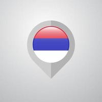 Map Navigation pointer with Republika Srpska flag design vector