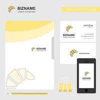 Bun Business Logo File Cover Visiting Card and Mobile App Design Vector Illustration