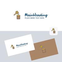 Honey vector logotype with business card template Elegant corporate identity Vector