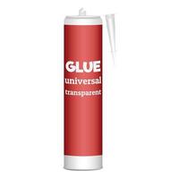 Transparent glue icon, realistic style vector