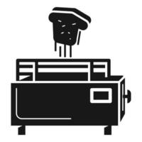 Automatic toaster icon, simple style vector