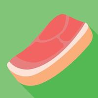 Pork steak icon, flat style vector