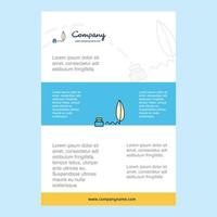 Template layout for Writing comany profile annual report presentations leaflet Brochure Vector Background