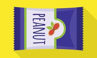 Peanut package icon, flat style vector